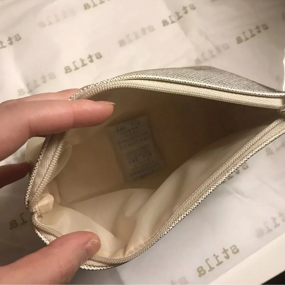Elemis Metallic Gold Toiletry Case Makeup Cosmetics Skincare Travel Bag